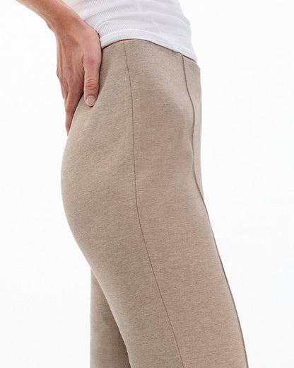 Irina Kick Flare Pants - Heather Oatmeal