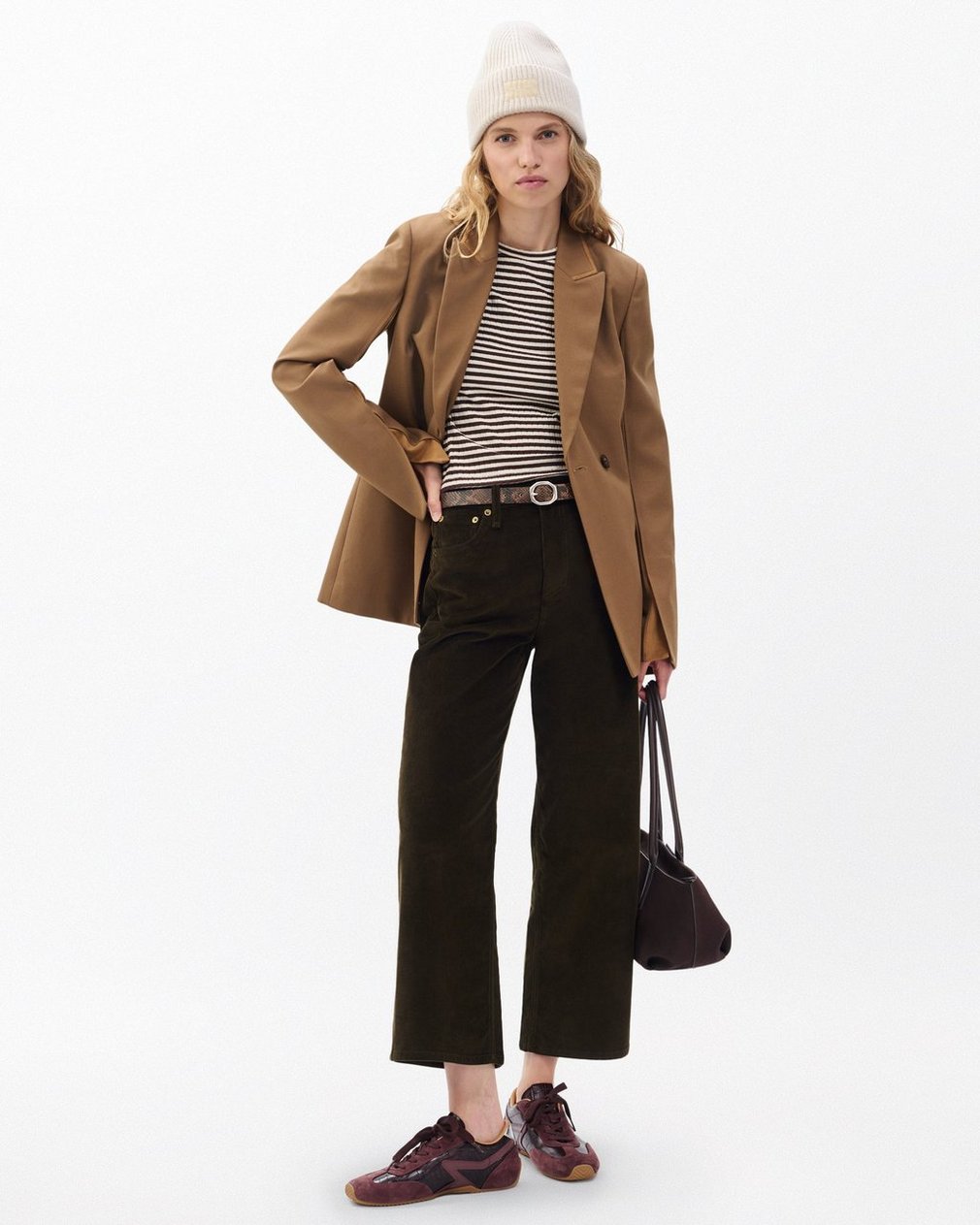 Andi Ankle Wide-Leg Corduroy Pants - Balsam