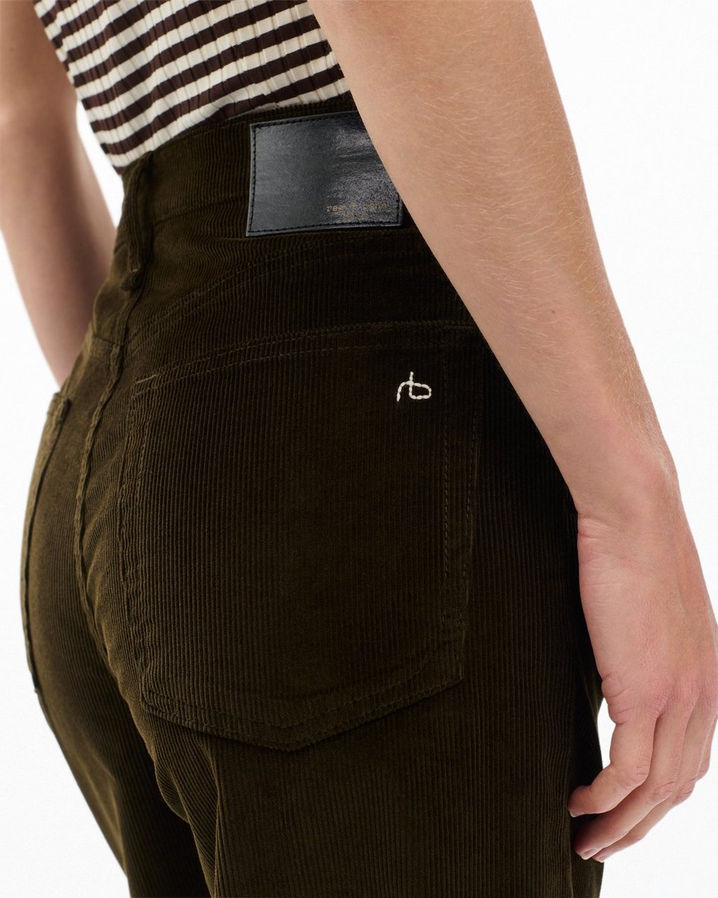 Andi Ankle Wide-Leg Corduroy Pants - Balsam