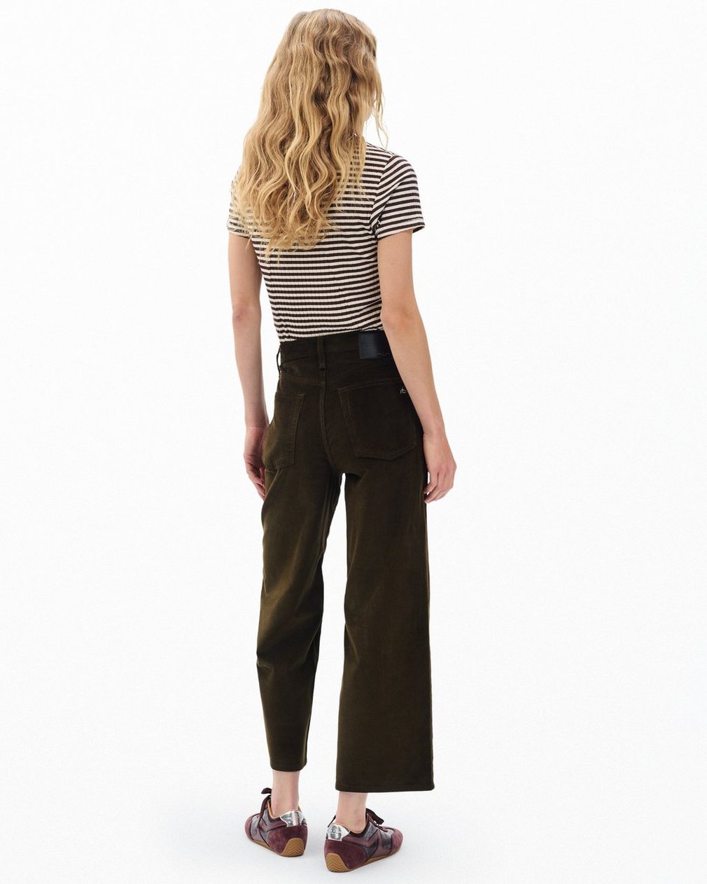Andi Ankle Wide-Leg Corduroy Pants - Balsam
