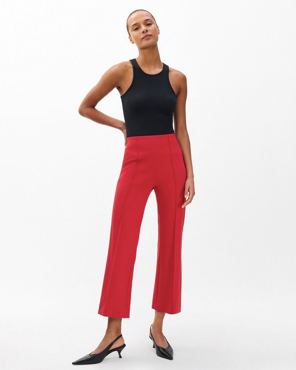 Irina Kick Flare Pants - Dark Cherry