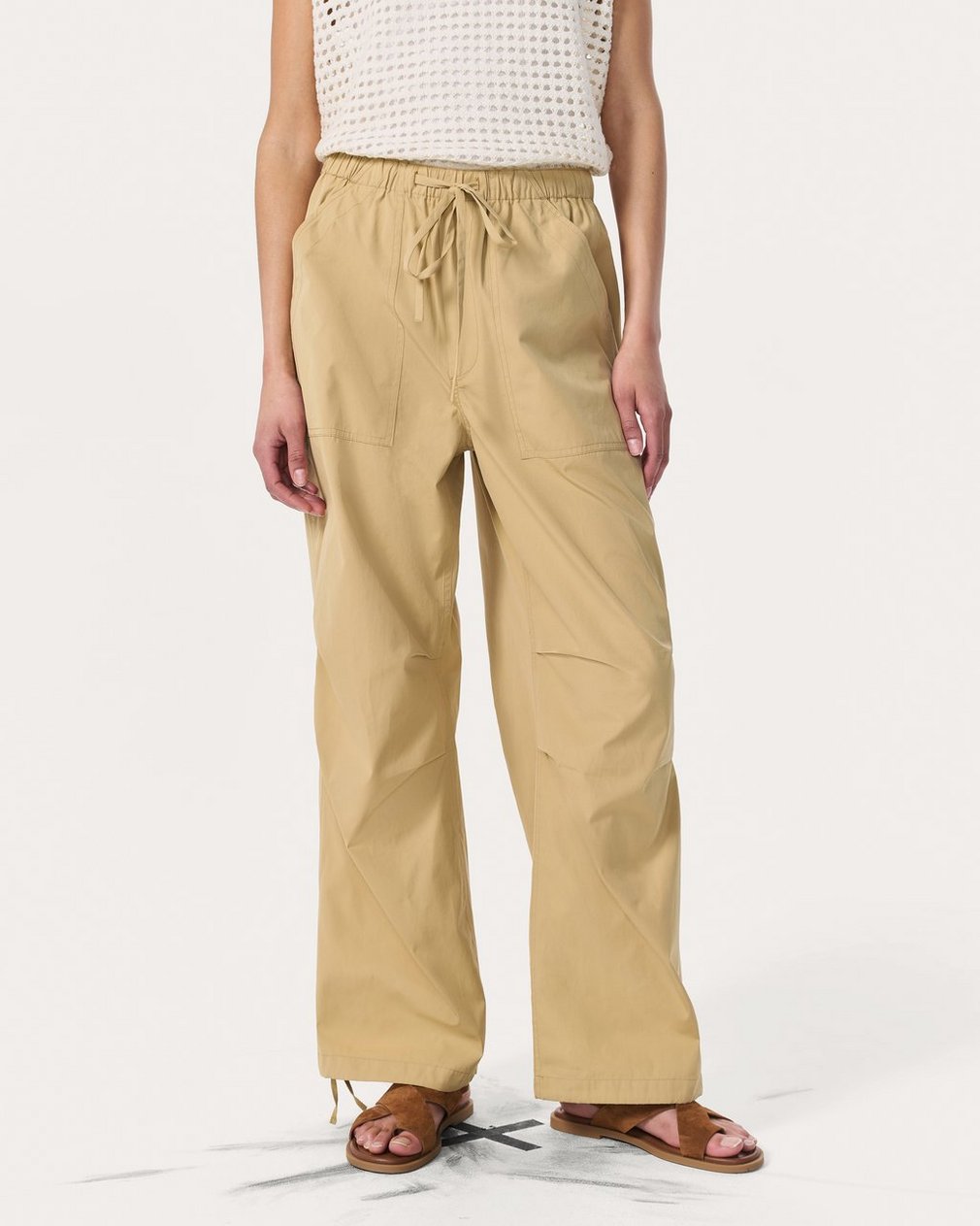 Adina Cotton Pants - Light Brown