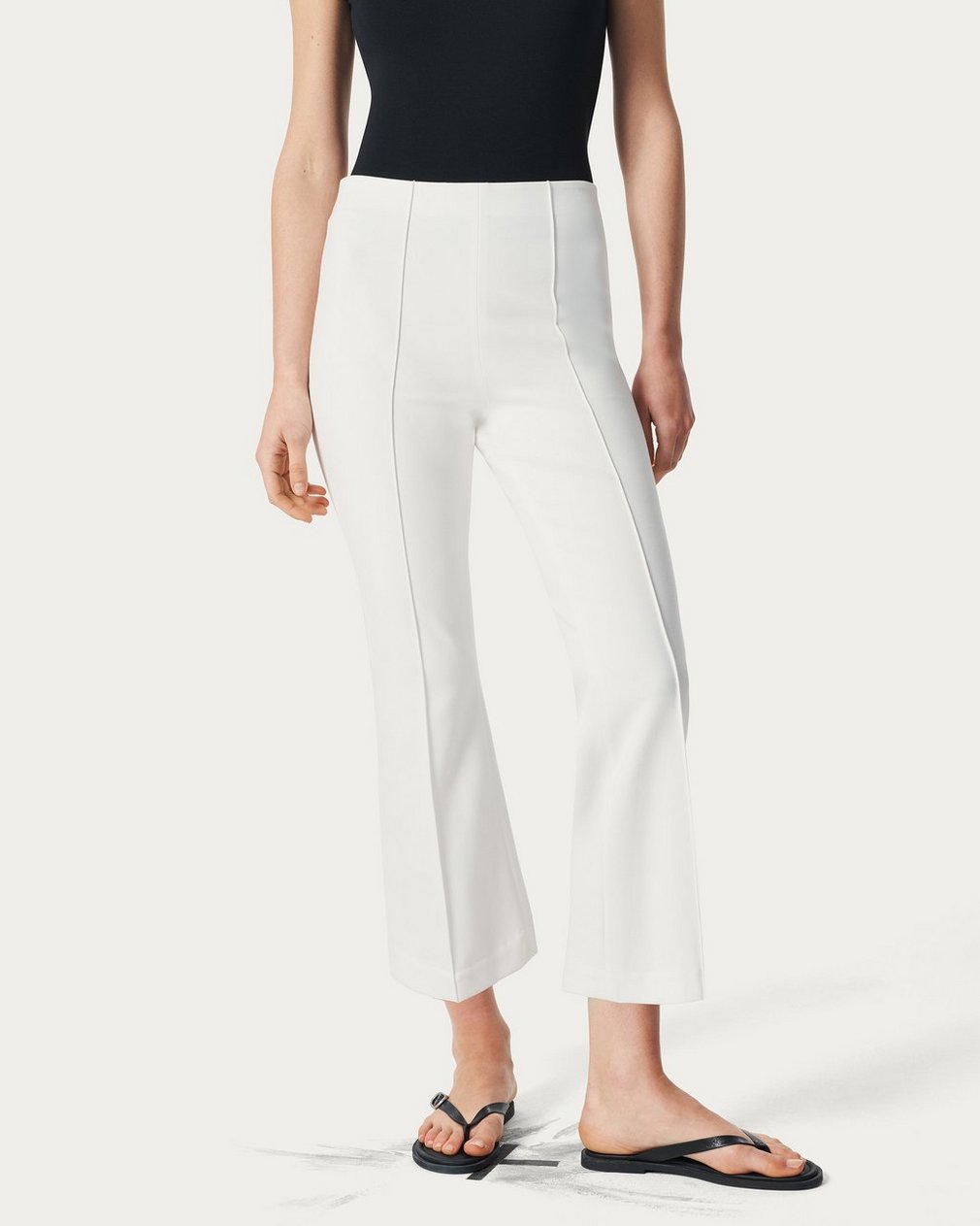 Irina Kick Flare Pants - White