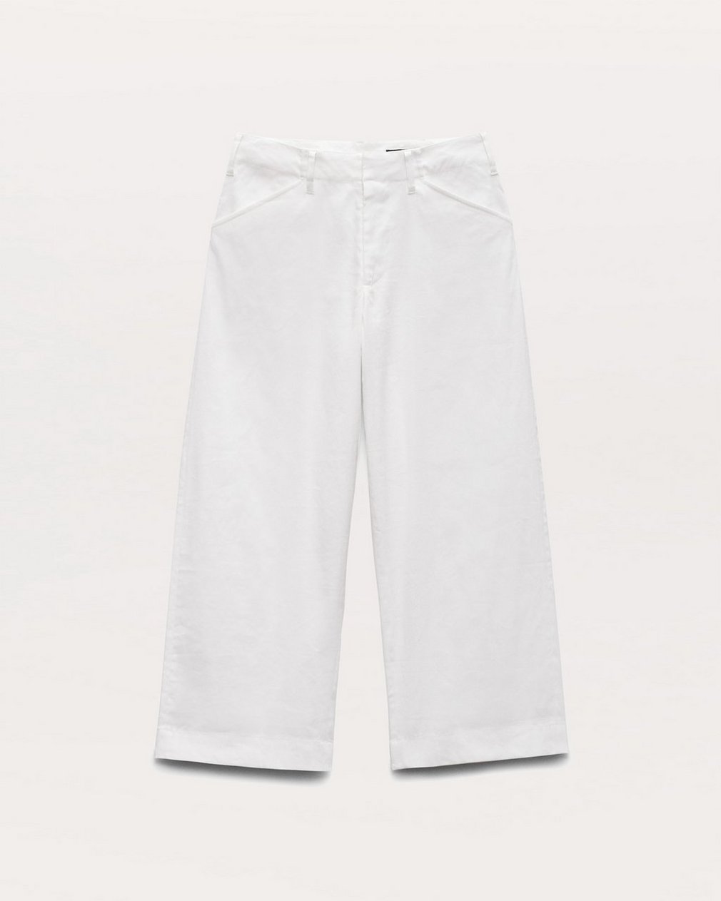 Banks Ankle-Length Linen-Blend Pants - White