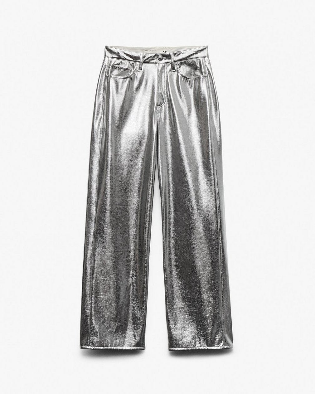 Logan Faux Leather Pants - Silver