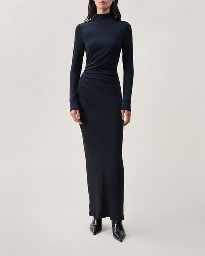 Agnes Turtleneck Dress - Black