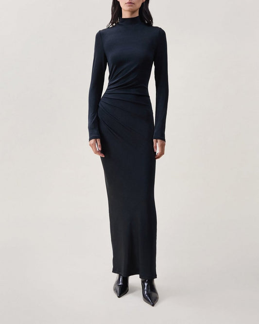 Agnes Turtleneck Dress - Black