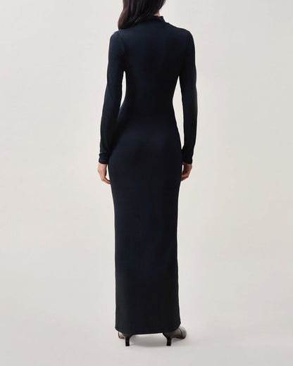 Agnes Turtleneck Dress - Black