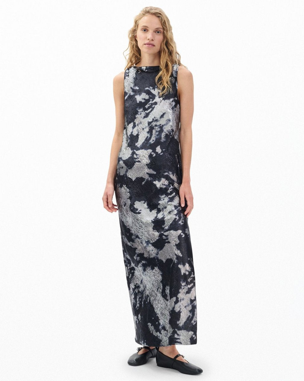 Margaret Metallic Dress - Silver Multi