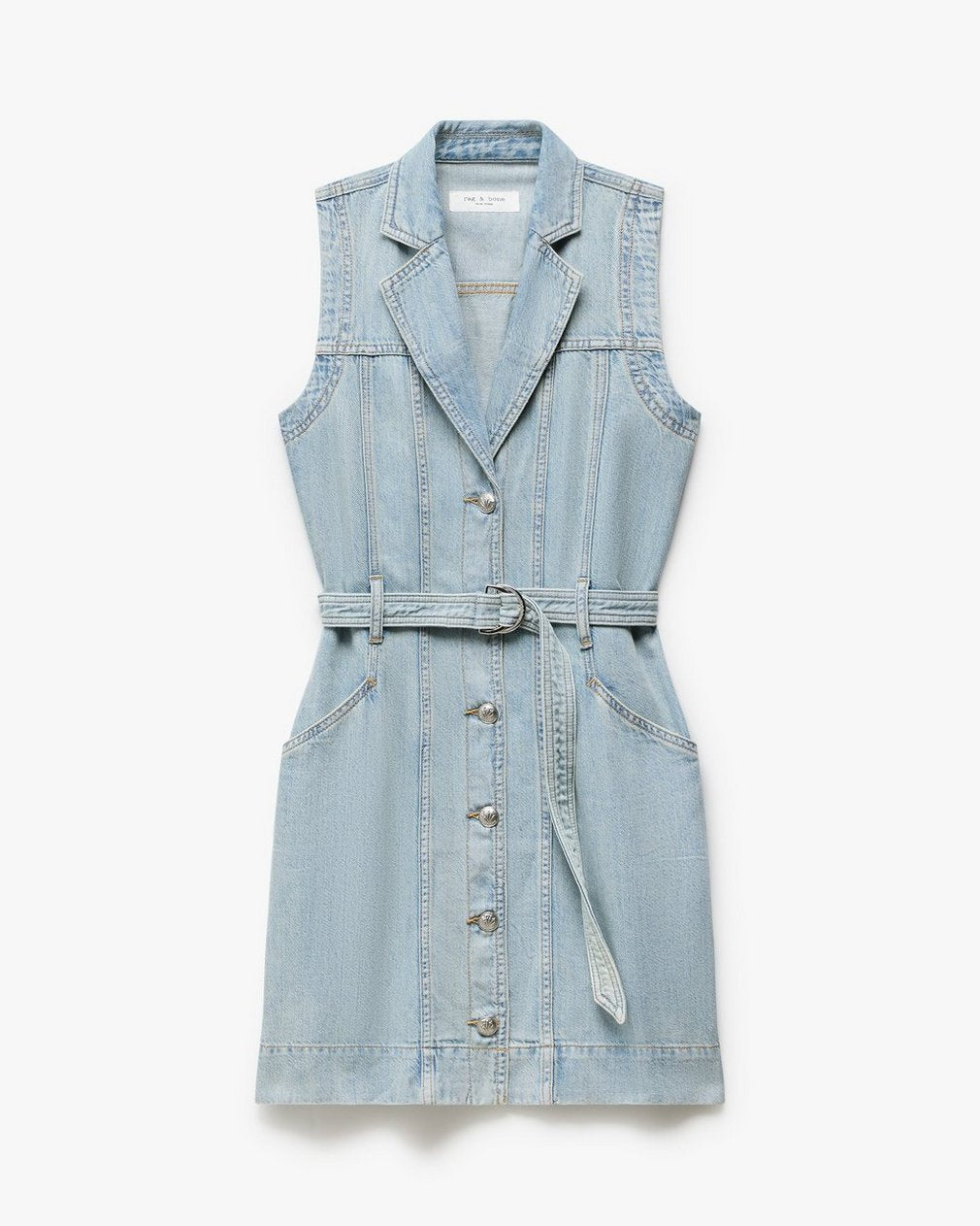 Renata Belted Denim Mini Dress - Mar