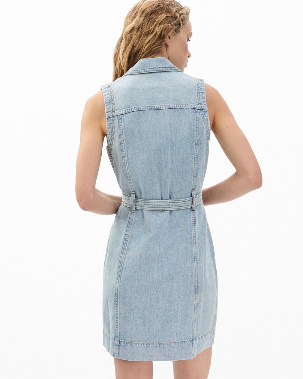 Renata Belted Denim Mini Dress - Mar