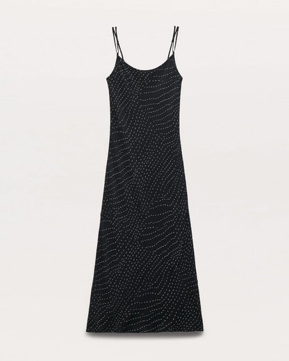 Alessia Printed Slip Dress - Black Print