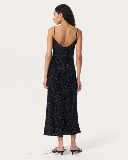 Alessia Printed Slip Dress - Black Print
