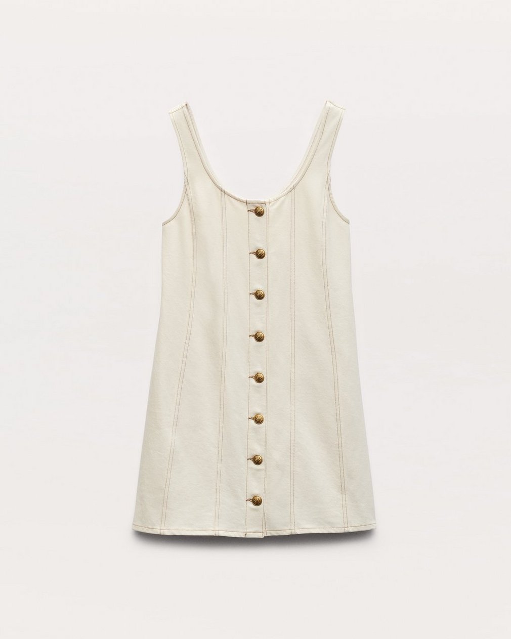 Laney Denim Dress - Ecru