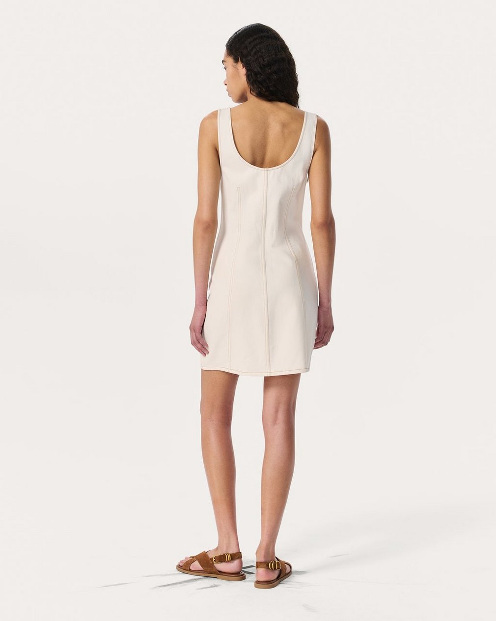 Laney Denim Dress - Ecru