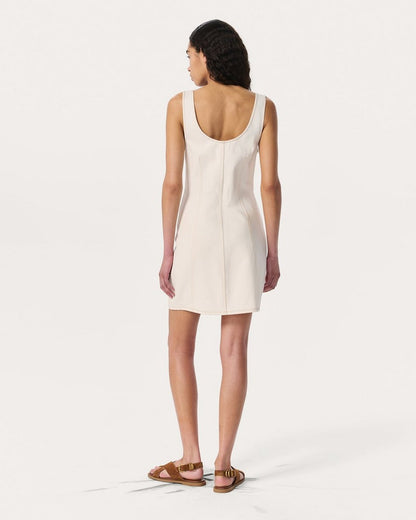 Laney Denim Dress - Ecru