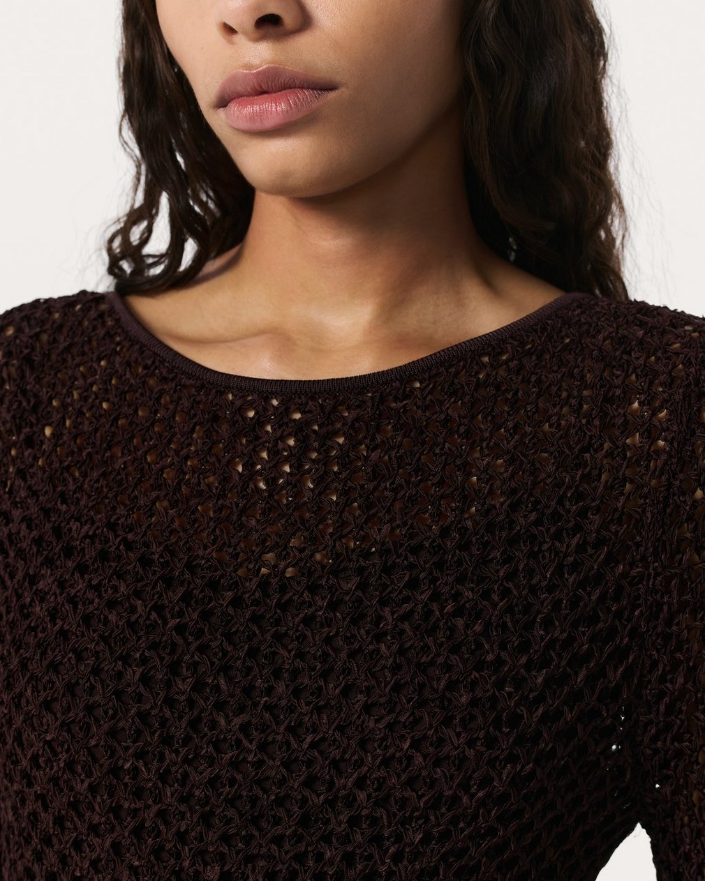 Ellie Knit Mini Dress - Brown