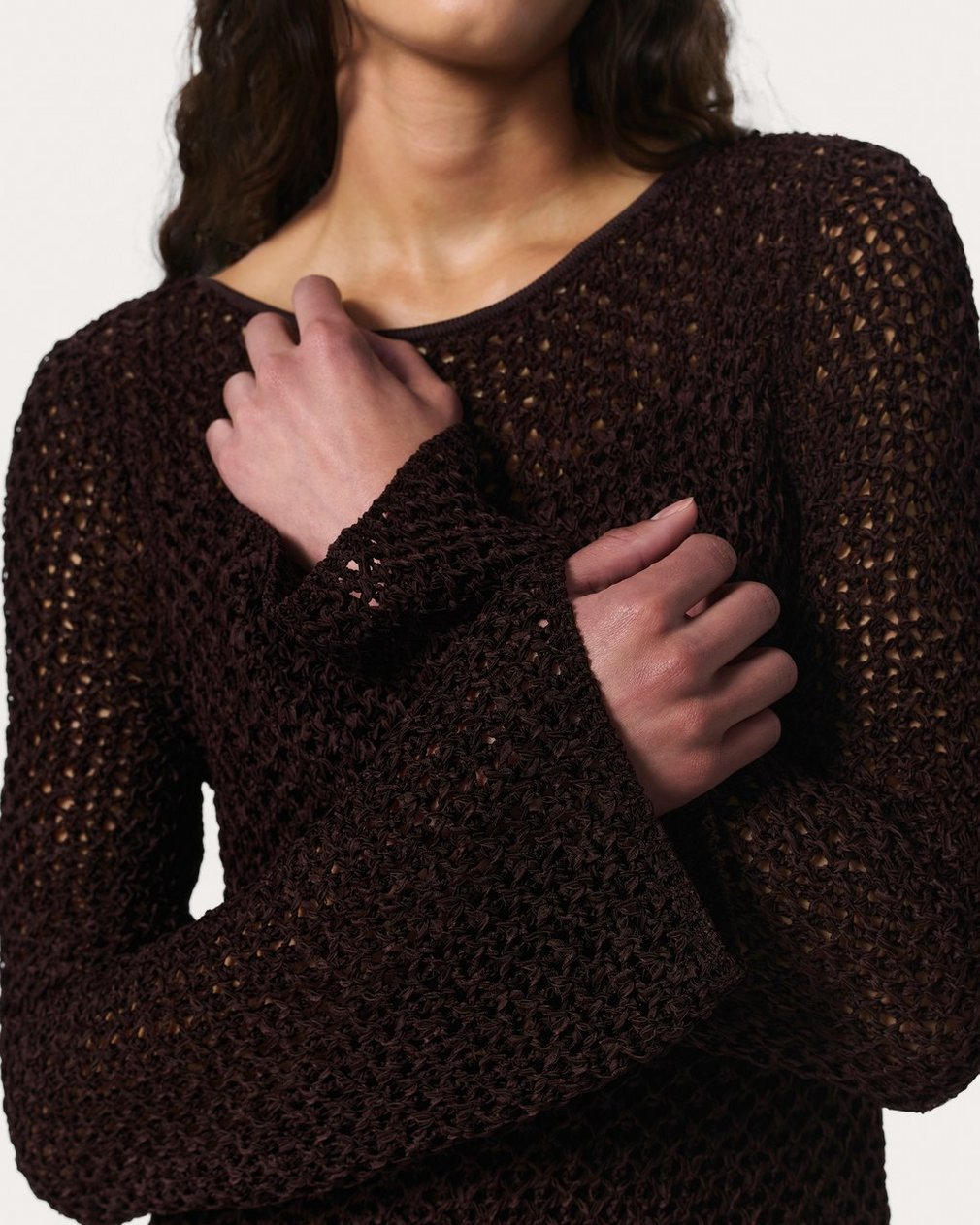 Ellie Knit Mini Dress - Brown