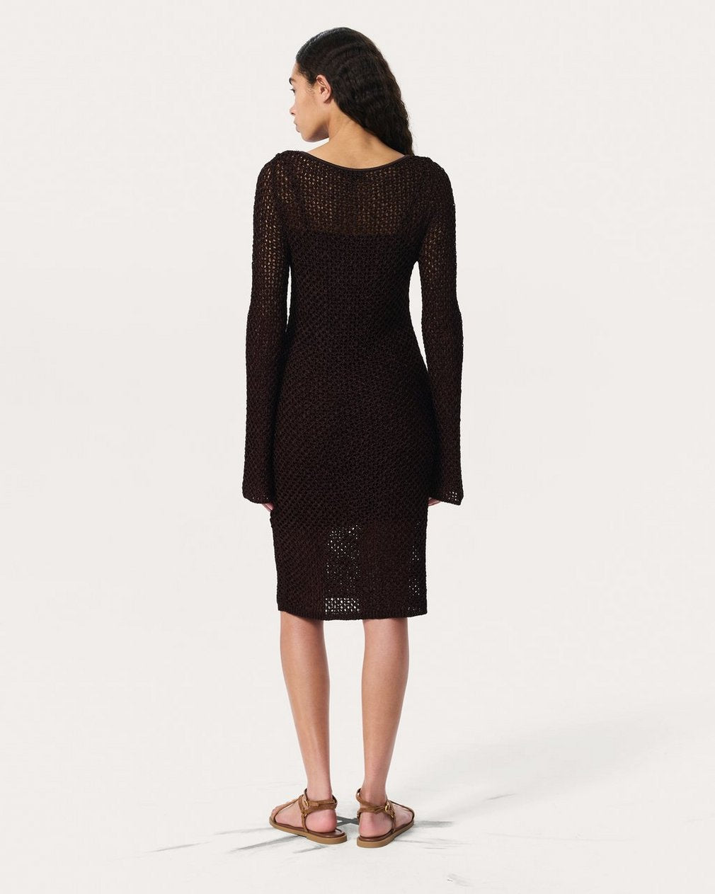 Ellie Knit Mini Dress - Brown