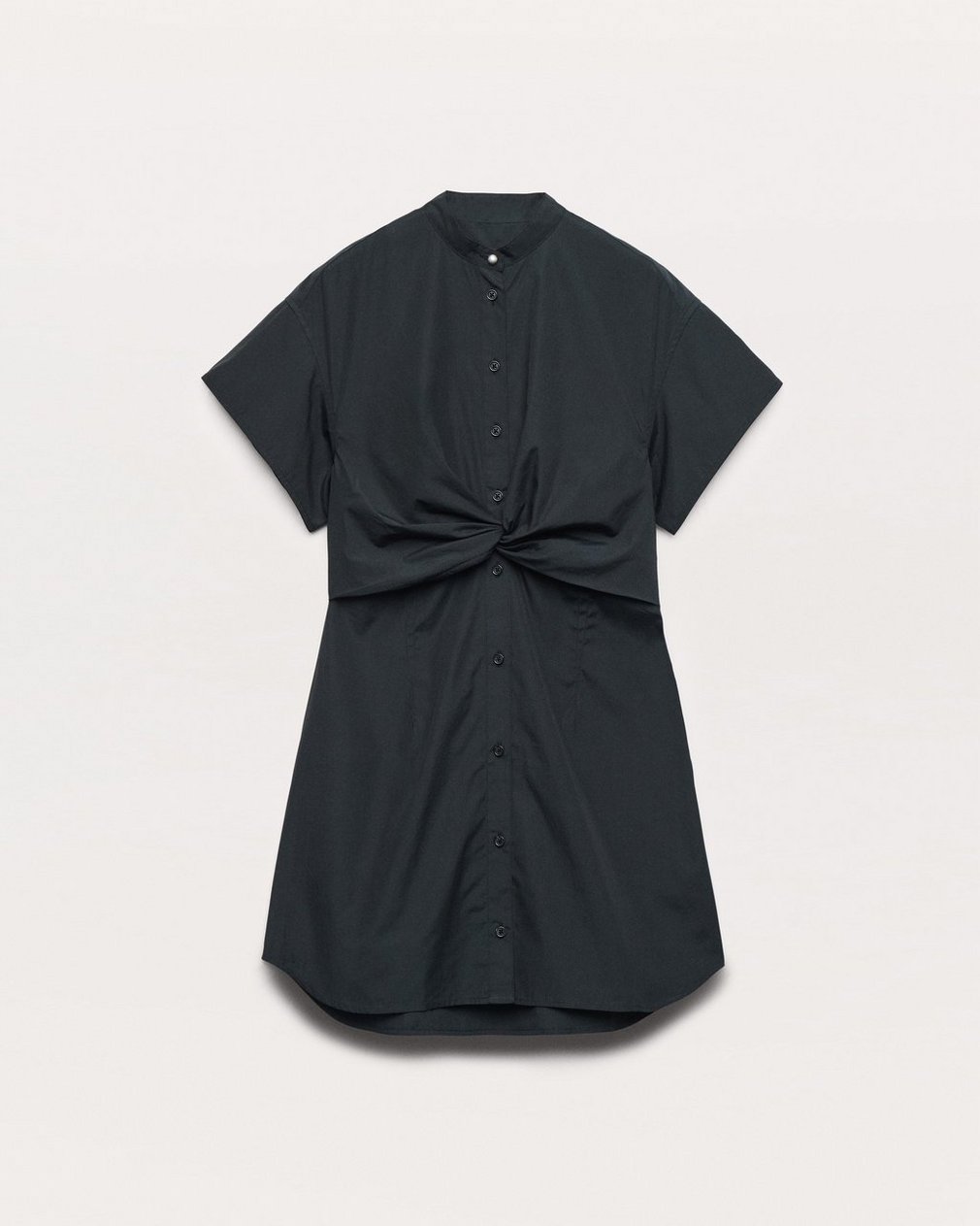 Gretchen Mini Shirt Dress - Black