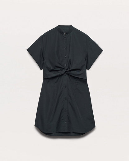 Gretchen Mini Shirt Dress - Black