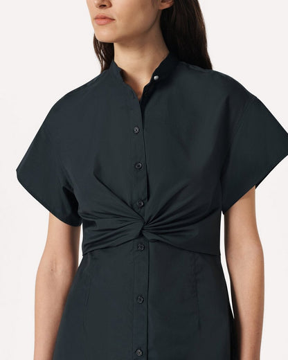 Gretchen Mini Shirt Dress - Black