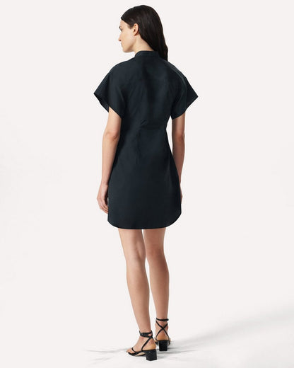 Gretchen Mini Shirt Dress - Black