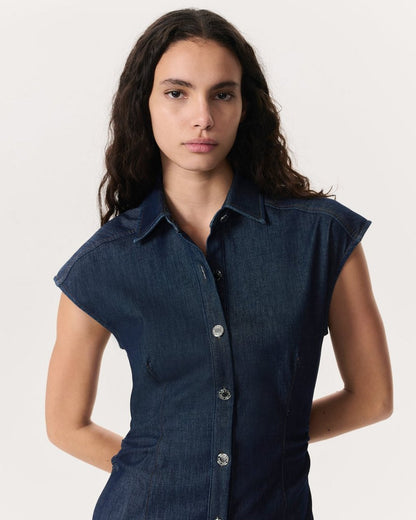 rbAIRFLEX Leah Denim Midi Dress - Rinse
