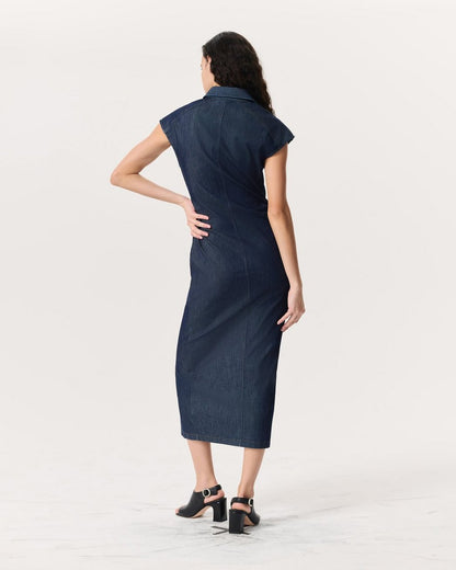 rbAIRFLEX Leah Denim Midi Dress - Rinse