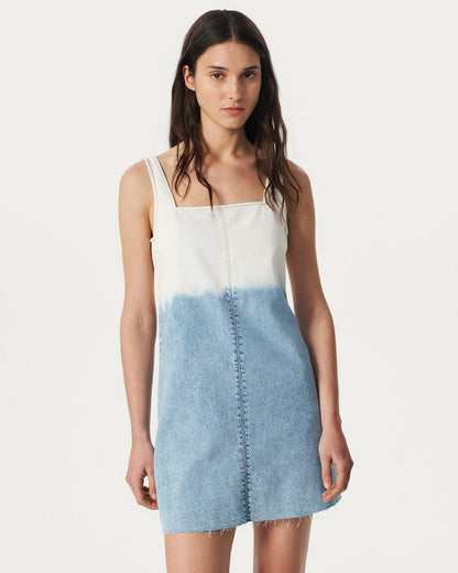 Jayde Denim Dress - Bleach Stripe