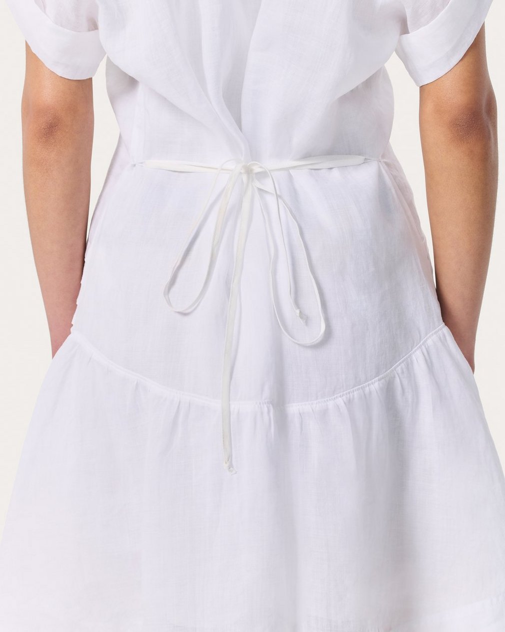 Viviana Pintuck Dress - White