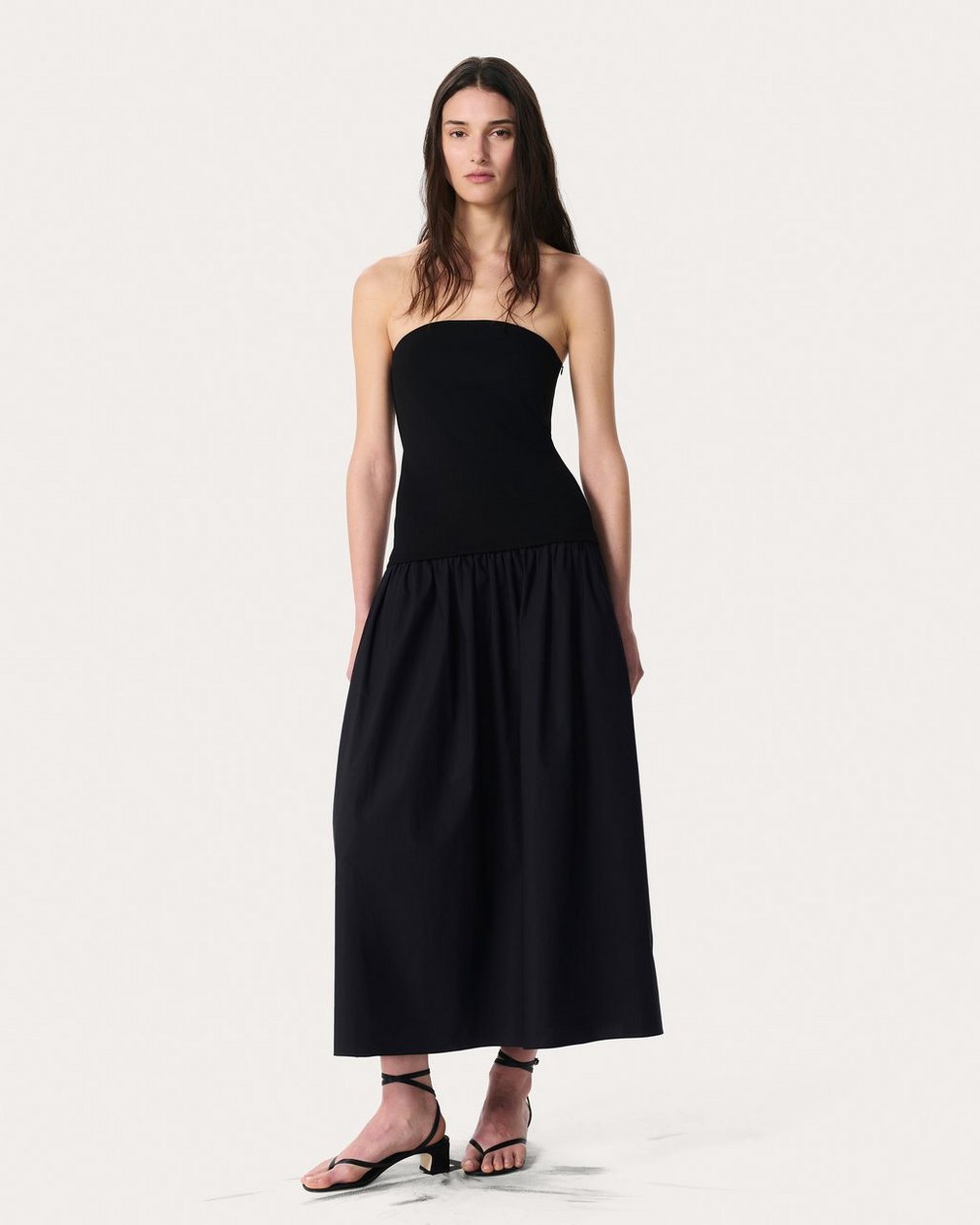 Irina Mixed-Media Dress - Black