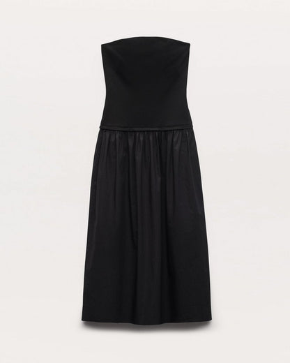 Irina Mixed-Media Dress - Black
