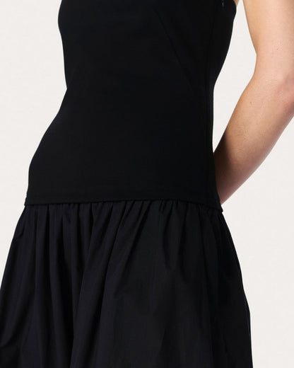 Irina Mixed-Media Dress - Black