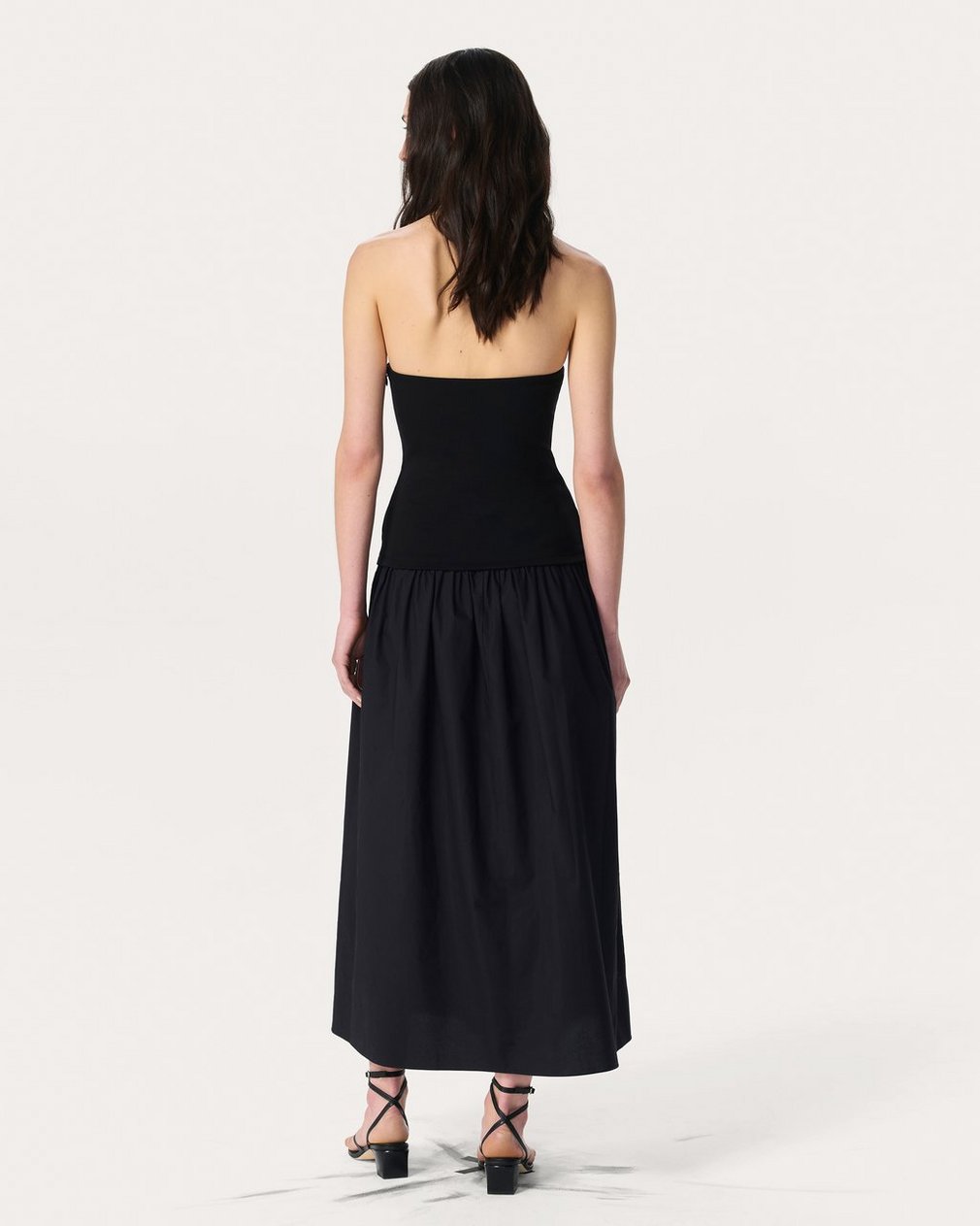 Irina Mixed-Media Dress - Black