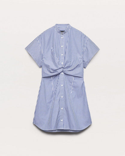 Gretchen Striped Shirt Dress - Navy Stripe