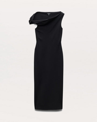 Irina Asymmetric Maxi Dress - Black