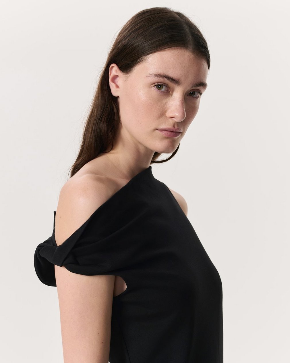 Irina Asymmetric Maxi Dress - Black