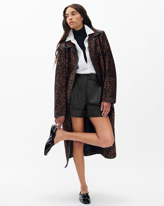 Neila Leather Shorts - Black