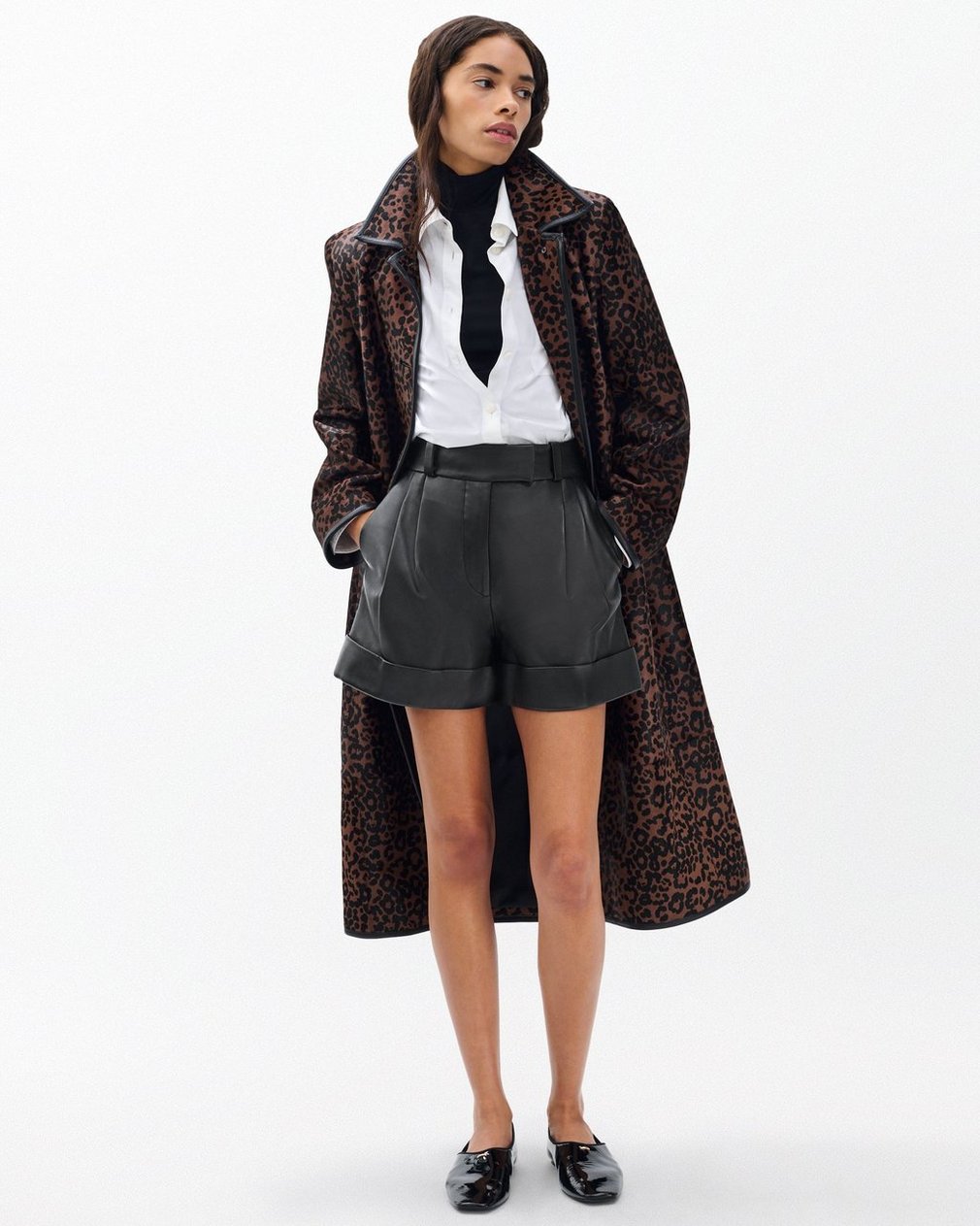 Neila Leather Shorts - Black