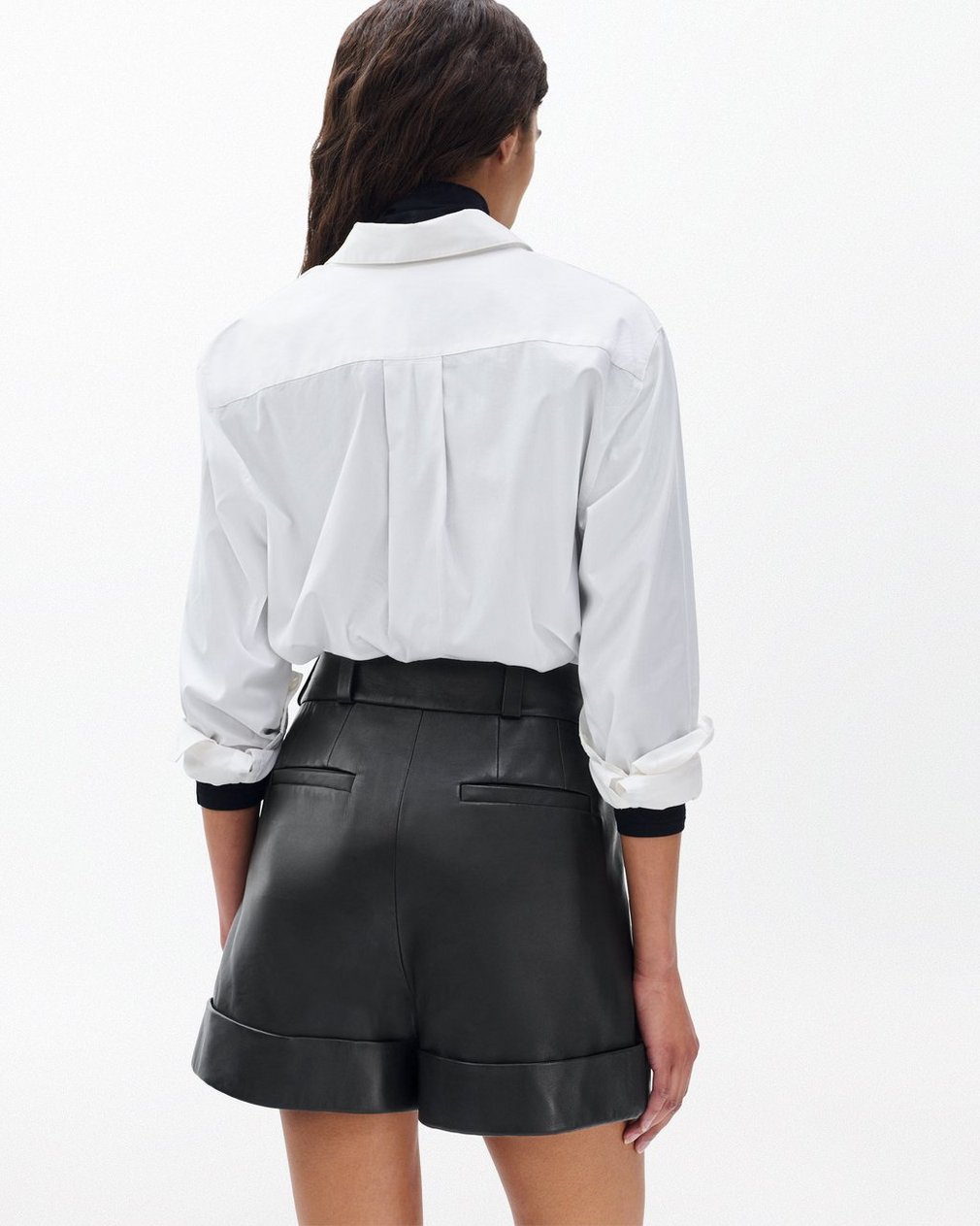 Neila Leather Shorts - Black