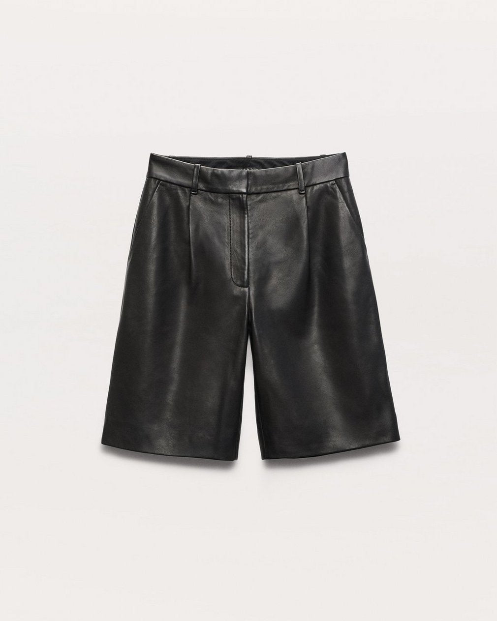 Irina Leather Shorts - Black