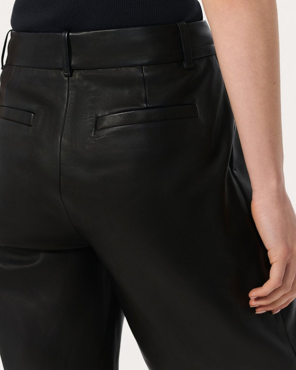 Irina Leather Shorts - Black