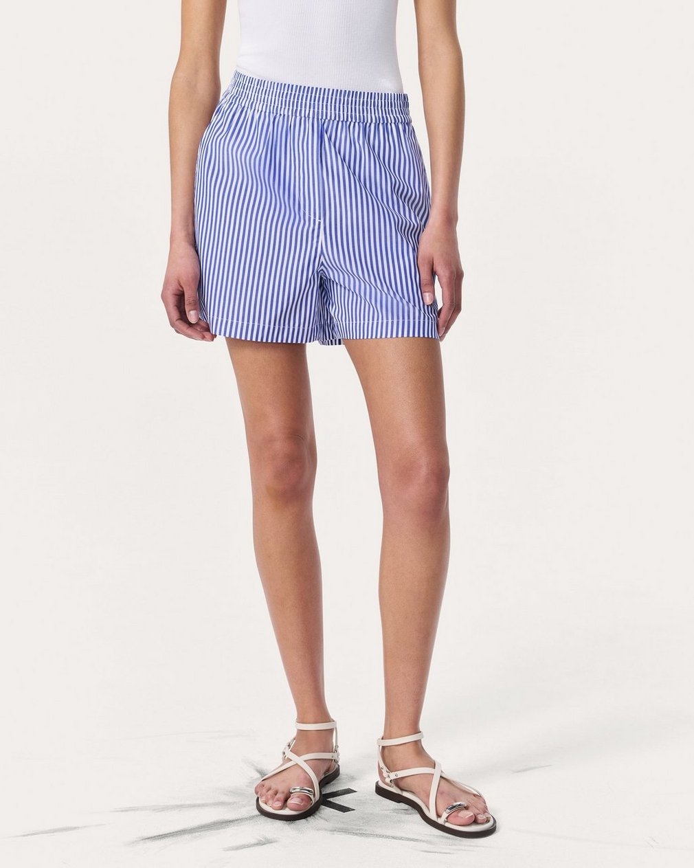 Emma Striped Shorts - Navy Stripe