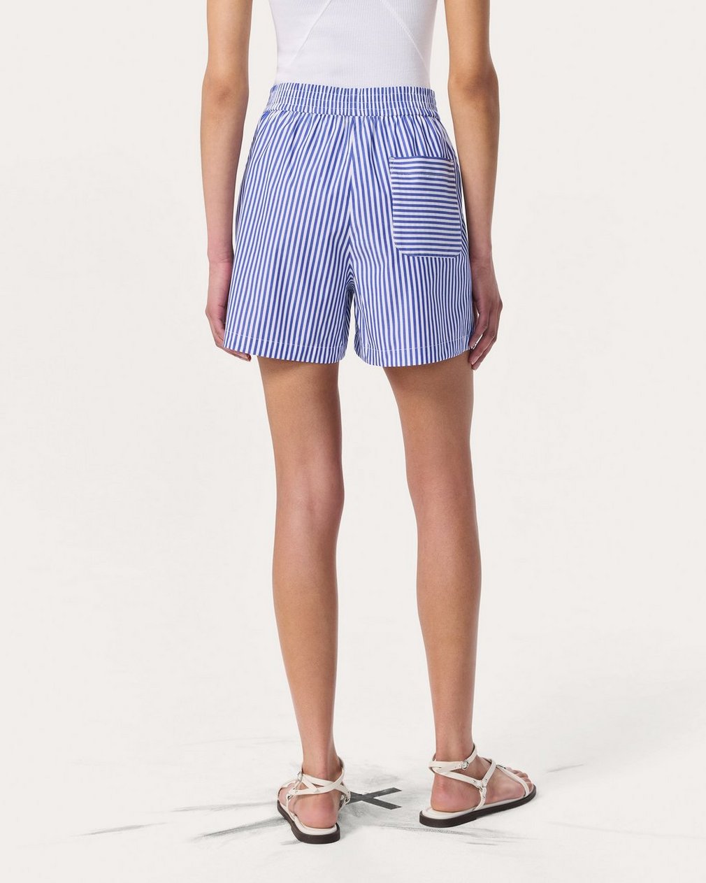 Emma Striped Shorts - Navy Stripe