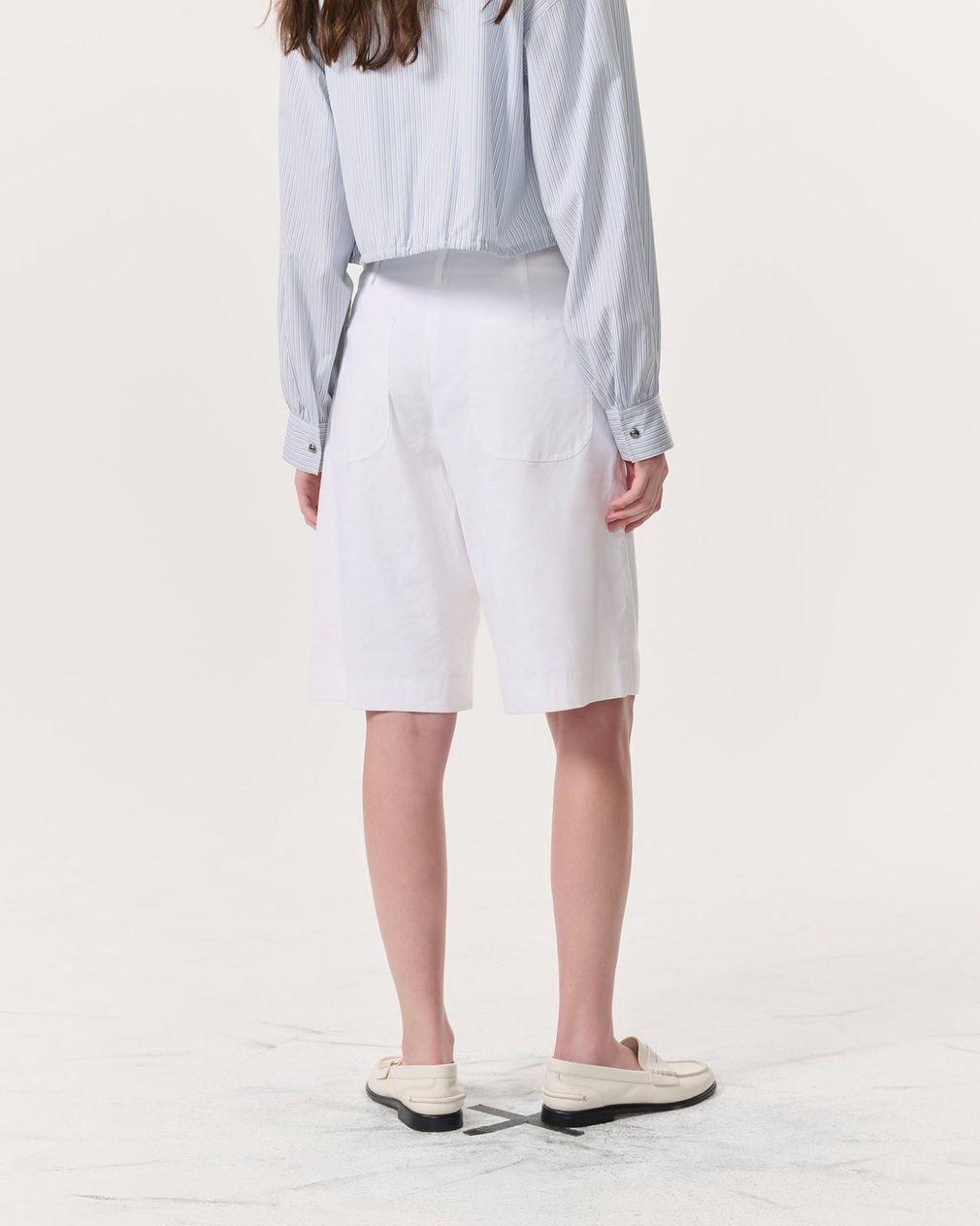 Banks Linen-Blend Shorts - White