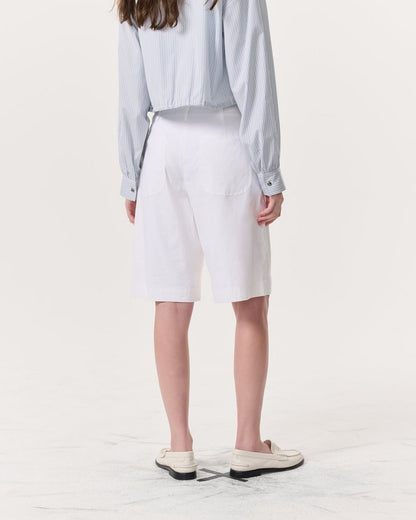 Banks Linen-Blend Shorts - White