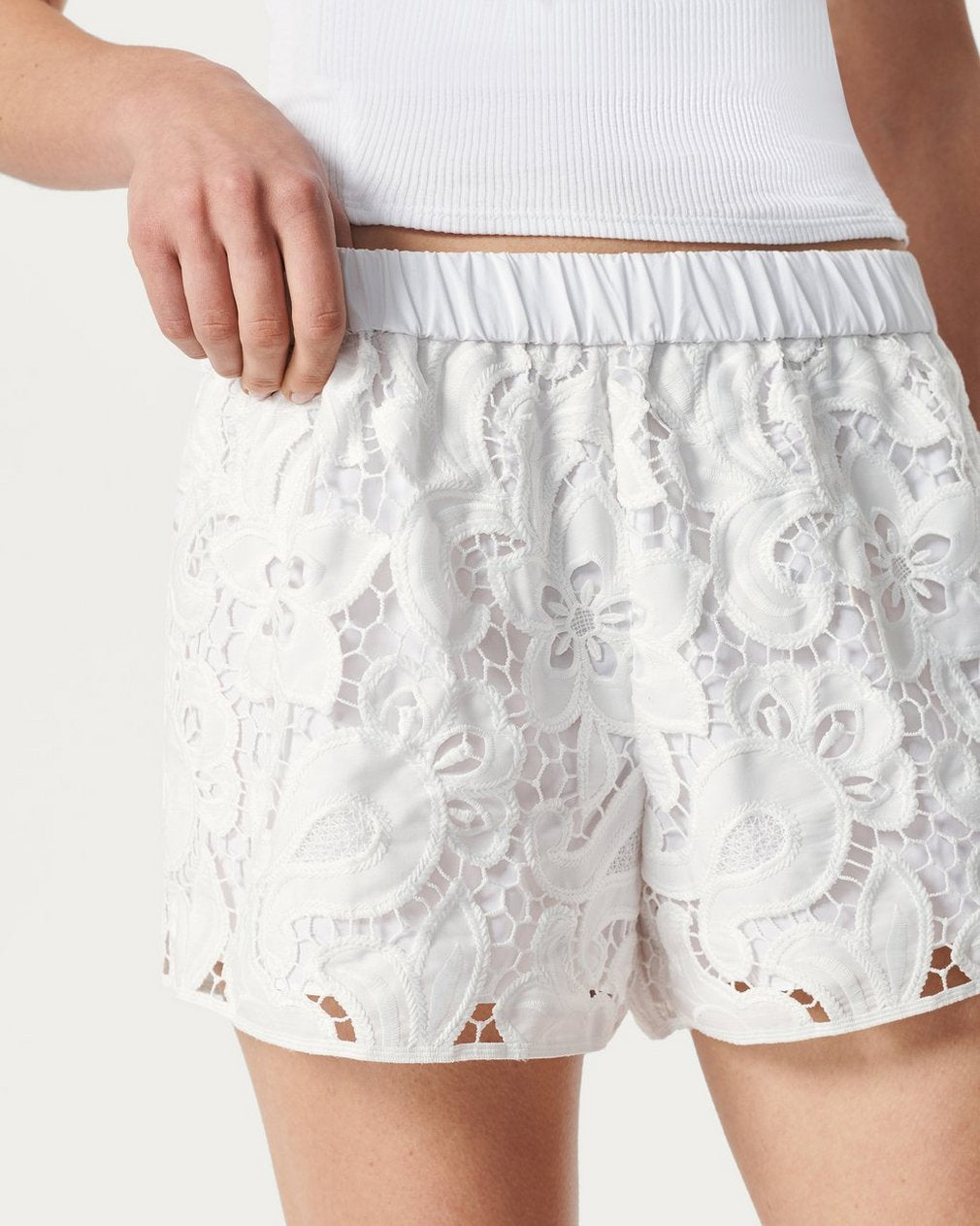 Women’s Amy White Lace Shorts