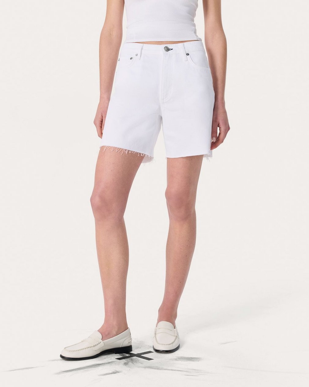 Kaia Denim Shorts - White
