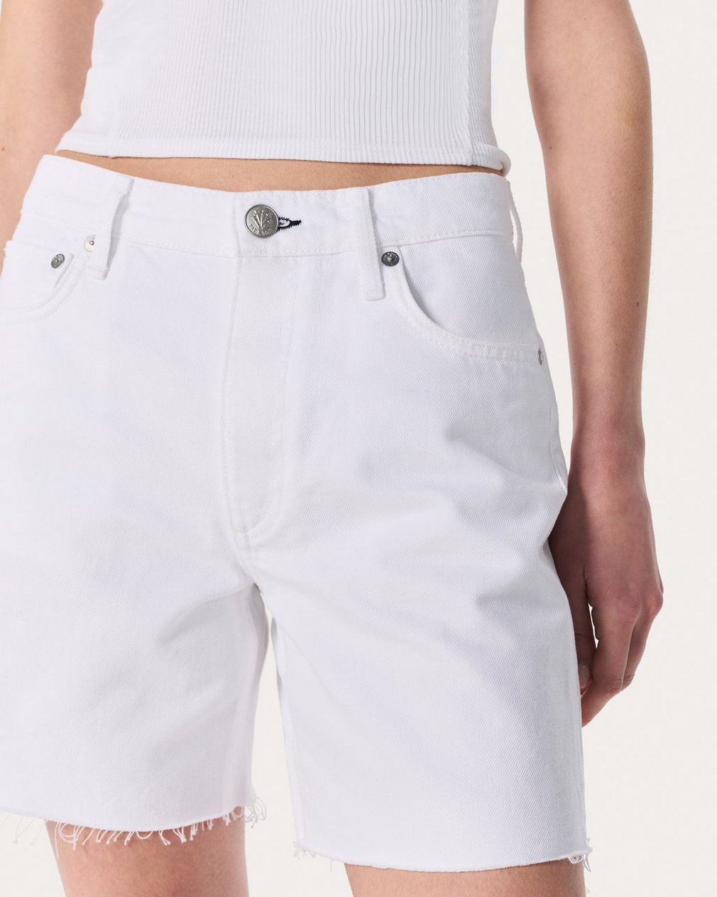 Kaia Denim Shorts - White